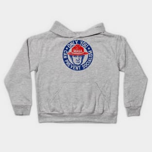 Ultra MAGA | Only You Can Prevent Socialism | We The People 1776 - 2022 | Blue Red - Darker Colors Kids Hoodie